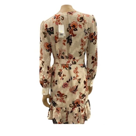 NWT Tory Burch Size US 6 Shift Dress Silk Burnout in Ivory Mountain Paisley - Picture 9 of 16